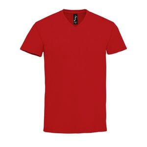 SOL'S 02940 - T-shirt da uomo Imperial con scollo a V Rosso