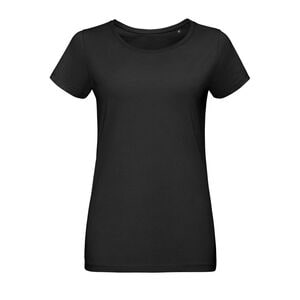 SOL'S 02856 - Martin Women T Shirt Donna Slim Girocollo Nero profondo