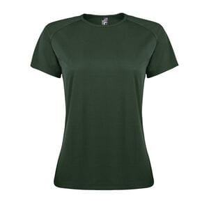 SOL'S 01159 - SPORTY WOMEN T Shirt Donna Manica A Raglan Verde bosco