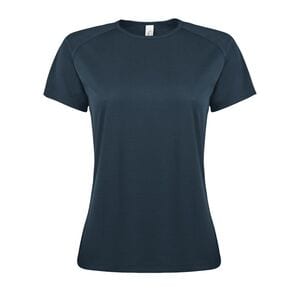 SOL'S 01159 - SPORTY WOMEN T Shirt Donna Manica A Raglan Blu petrolio