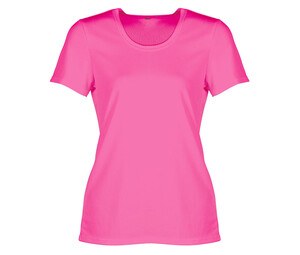 Sans Étiquette SE101 - T-Shirt Sportiva Da Donna Senza Etichetta Fluorescent Pink