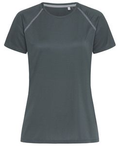 Stedman STE8130 - T-shirt girocollo da donna ACTIVE Team Raglan Granite Grey