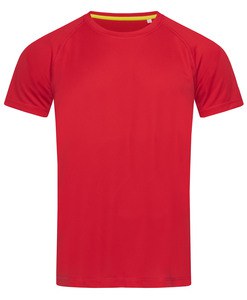 Stedman STE8410 - T-shirt con girocollo da uomo Crimson Red