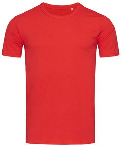 Stedman STE9020 - T-shirt con girocollo da uomo MORGAN Crimson Red