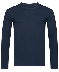 Stedman STE9040 - T-shirt uomo manica lunga Morgan ls Marina Blue