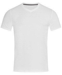 Stedman STE9610 - T-shirt con collo a V da uomo CLIVE Bianco