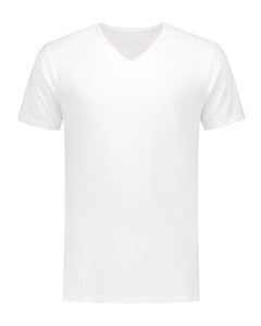 Lemon & Soda LEM1135 - T-shirt V-neck fine cotton elasthan Bianco