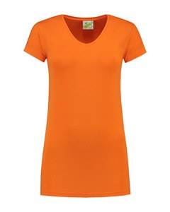 Lemon & Soda LEM1262 - T-shirt V-neck cot/elast SS for her Arancio