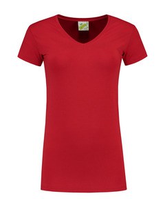 Lemon & Soda LEM1262 - T-shirt V-neck cot/elast SS for her Rosso