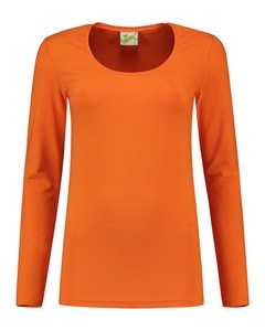 Lemon & Soda LEM1267 - T-shirt Crewneck cot/elast LS for her Arancio