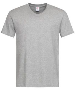 Stedman STE2300 - T-shirt scollo a V per uomo CLASSIC Grey Heather