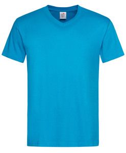 Stedman STE2300 - T-shirt scollo a V per uomo CLASSIC Ocean Blue