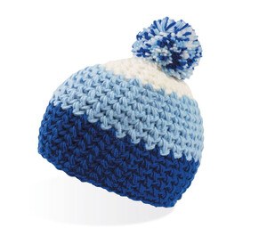 Atlantis AT134 - Berretto Everest con pompon Royal / Light Blue