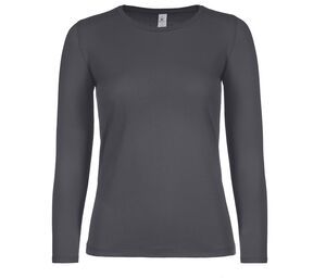 B&C BC06T - T-shirt manica lunga da donna Grigio scuro