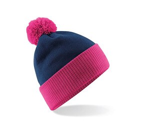 Beechfield BF451 - Berretto Snowstar® bicolore French Navy / Fuchsia