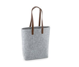 Bag Base BG738 - Shopping bag in feltro di polistere Grey Melange / Tan