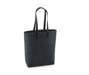 Bag Base BG738 - Shopping bag in feltro di polistere Antracite melange / Nero