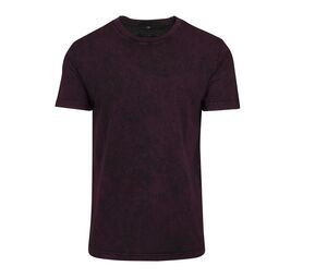 Build Your Brand BY070 - T-shirt sbiadita da uomo  Berry Black