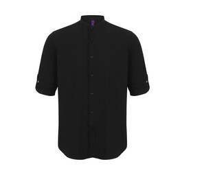 Henbury HY592 - Camicia da uomo con collo alla coreana