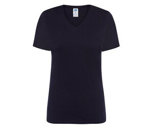 JHK JK158 - T-shirt 145 con scollo a V da donna Blu navy