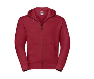 Russell JZ266 - Felpa con cappuccio e zip Authentic da uomo Classic Red