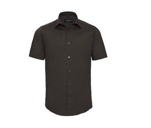 Russell Collection JZ947 - Camicia da uomo in cotone elasticizzato