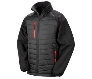 RESULT RS237 - Veste bi-matière Nero / Rosso