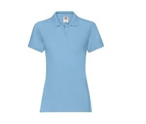 Fruit of the Loom SC386 - Polo da donna in cotone Cielo