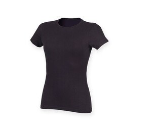 Skinnifit SK121 - T-shirt da donna in cotone elasticizzato Blu navy