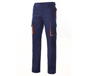 VELILLA V3004 - PANTALONI MULTI-TASCHE BICOLORE Navy / Orange