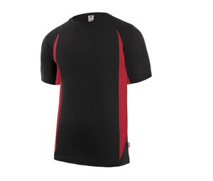 VELILLA V5501 - T-shirt tecnica bicolore Nero / Rosso