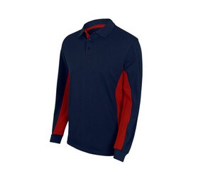 VELILLA V5514 - POLO BICOLORE MANICA LUNGA Navy / Red