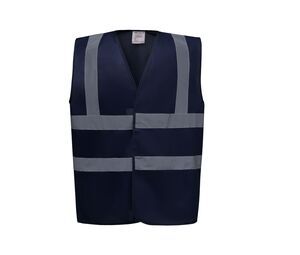 Yoko YK100 - Gilet b & b ad alta visibilità (HVW100CH) Blu navy