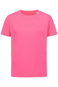 Stedman STE8170 - T-shirt interlock active-dry ss per bambini Sweet Pink