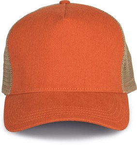 K-up KP137 - CAPPELLINO TRUCKER - 5 PANNELLI Rustic Orange / Beige