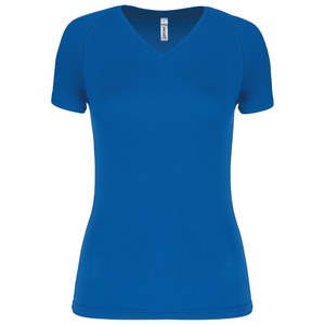 Proact PA477 - T-shirt donna sportiva a manica corta scollo a V Sporty Royal Blue