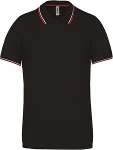 Kariban K250 - POLO UOMO MANICHE CORTE Black / Red / White