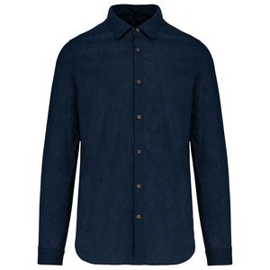 Kariban K588 - Camicia da uomo in lino e cotone a maniche lunghe