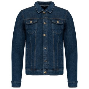 Kariban K6136 - Giubbotto da uomo in denim sfoderato Blue Rinse