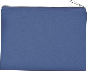 Kimood KI0721 - Pochette in tela di cotone - modello medio Dusty Blue / Silver