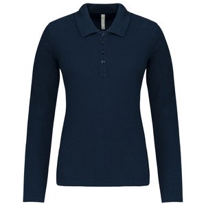 Kariban K257 - Polo piqué donna manica lunga Blu navy