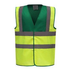 Yoko YHVW100 - Gilet alta visibilità Paramedic Green / Hi Vis Yellow