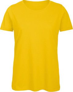 B&C CGTW043 - T-shirt girocollo da donna Organic Inspire Giallo oro
