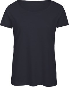 B&C CGTW056 - T-shirt girocollo da donna Triblend Blu navy