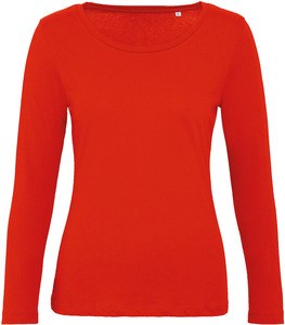 B&C CGTW071 - T-shirt a maniche lunghe organica Inspire da donna Fire Red