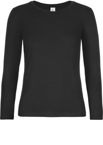 B&C CGTW08T - T-shirt manica lunga da donna #E190 Black