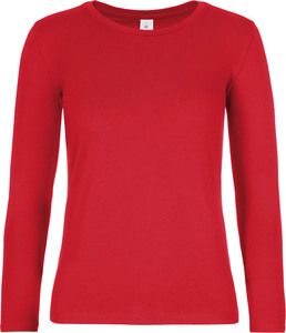 B&C CGTW08T - T-shirt manica lunga da donna #E190 Rosso