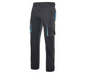VELILLA V3024S - Pantaloni elasticizzati multitasche bicolore Black / Sky Blue