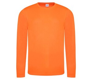 Just Cool JC002 - T-shirt a maniche lunghe traspirante Neoteric™ Electric Orange