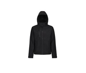 Regatta RGA701 - Giacca softshell da uomo con cappuccio Black / Black